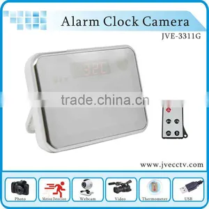Motion Detection Remote Control Digital Clock Camera,1280*960 Mirror Home Security Camcorder Clock,max 32GB JVE-3311G thumbnail-1