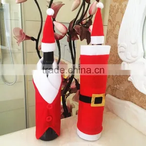 2015 Xmas Decoration Christmas Bottle Cloth Red Wine Cloth Bottle Cover thumbnail-6
