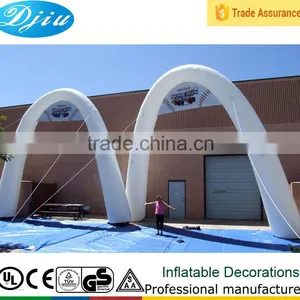 DJ-GM-20 M Type Inflatable White Giant Advertising Arch Equipment Inflatable Bouncer thumbnail-1