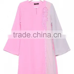 Elegant Chiffon Baju Kurung Appliqued Modern thumbnail-3