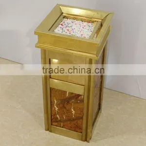 High Quality Decorated Hotel Metal Dustbin thumbnail-3
