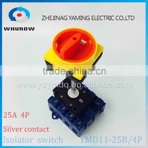 Isolator Switch YMD11-25B 4P 690V With Padlock Aluminum Pole 25A Emergency Stop On-off Operation Outside Electrical Cabinet thumbnail-3