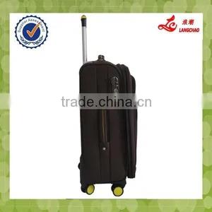 Best Quality 1680D Material Brown Built-in Trolley Travel Luggage Bags thumbnail-2