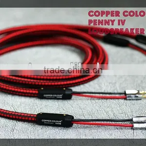 2.5m Copper Colour CC Penny IV Speaker Cable PVC+CC Banana Plug 5N 4.88 OCC Copper thumbnail-1