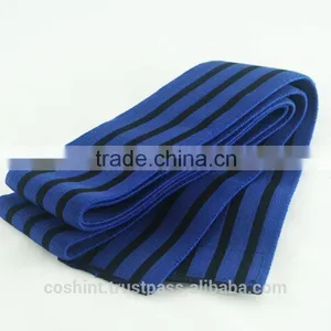 Blue With Black Stripes Knee Wraps Ci-2506-1, Weight Lifting Lifter Knee Wraps, thumbnail-1