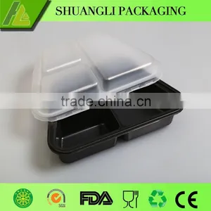 Food Grade Disposable Plastic Bento Box With Compartments thumbnail-1