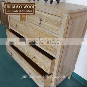 Reclaimed Wood Furniture With 5- Drawers Solid Wood Storage Cabinet thumbnail-2