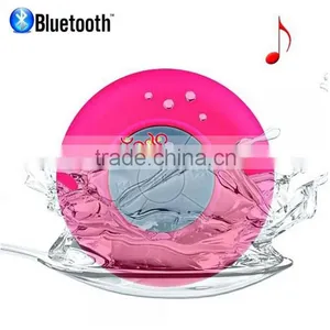 Waterproof Mini Bluetooth Speaker With Suction Cup Rose Red thumbnail-1