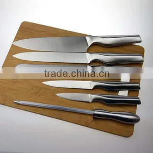 5PCS Stainless Steel Kitchen Knife Set With Hollow Handle thumbnail-1