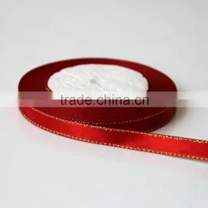 DIY Polyester Single Face Satin Ribbon With Gold or Silver Edge thumbnail-4
