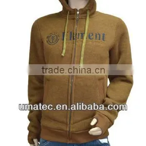 Men's Bonded Heavy Rib KnitCoral Fleece Hooded Jacket thumbnail-1