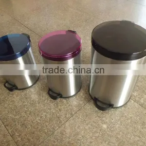 Household Stainless Steel Dustbin With Transparent Lid and Pedal thumbnail-4