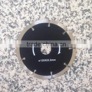 Dry Diamond Saw Blade 5 Inch (125 Mm) Hot Press Segmented Blades for Grinder Cutting Hard Granite Inner Hole 22.23 mm thumbnail-1