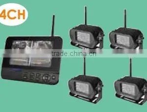 2.4GHz Wireless Backup Reversing Kit 7" Wireless Rear View System With Wifi Night Vision IR Camera 4 Video in thumbnail-2