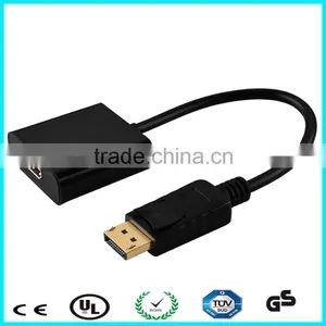 26cm Black Displayport Male to Hdmi Female Adapter Cable thumbnail-1