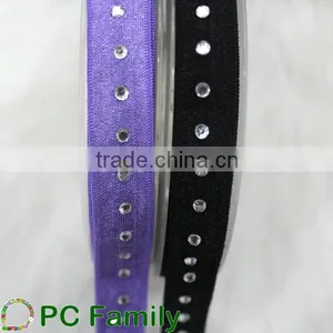Hot Sale Fold Over Elastic With Rhinestone thumbnail-1