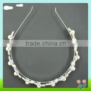 Wholesale Bling Decorative Headband With Rhinestone and Pearl thumbnail-4