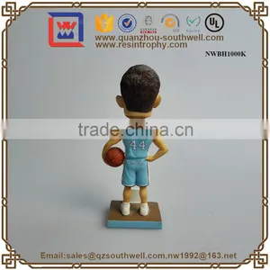Polyresin Bobble-head Basketball Player Custom Made Pvc Bobblehead Dolls thumbnail-4