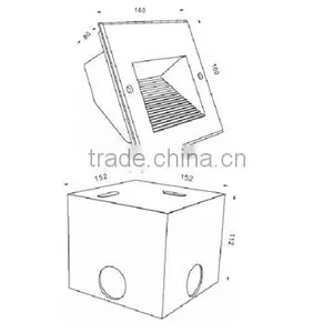 2015 Outdoor Lighting 6W Square Recessed LED Stair Light thumbnail-2