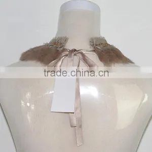 Rabbit Fur Collar Beading Fur Collar Trim Collar KZ140013 thumbnail-2
