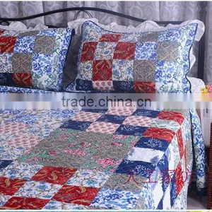100% Cotton Patchwork Quilt Set thumbnail-1