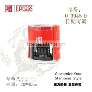 Office Use Custom Self Inked Automatic Date Stamp Oval 30x45 mm thumbnail-2