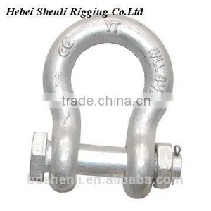 T8 Electric Galvanized Carbon Steel Bow Shackle thumbnail-3