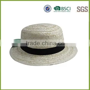 White Wholesale Mens Straw Hat Decorate Straw Folding Straw Hat thumbnail-4