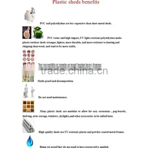 Latest Plastic Outdoor Shed for Garden Tools Storage thumbnail-5
