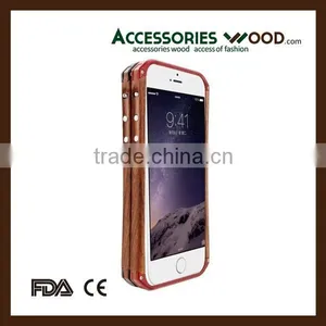 Comfortable Hand Feeling Metal Wood Bamboo Phone Case for Phone6p thumbnail-3