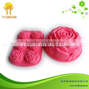 Novelty Hot Sell Rose Baking Dinnerware Sets Silicone Bakeware thumbnail-1