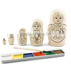Hot Handmade Wooden Unpainted Doll thumbnail-3