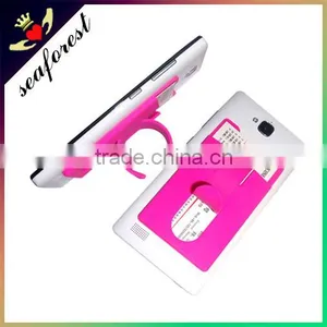 China Popular Hot 3M Silicone Smart Wallet,print 3m Adhesive Silicone Smart Phone Pocket,silicone Smart Wallet With Phone Stand thumbnail-3