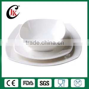 Wholesale Promotional Custom Cheap Bone China White Square Ceramic Dinner Set thumbnail-2