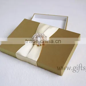 Unique White Custom Wedding Invitation Card Box thumbnail-4