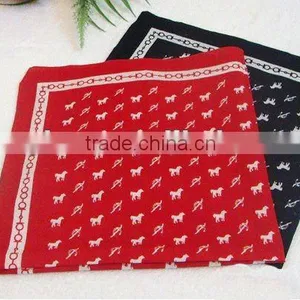 Fashion Ladies 100% Cotton Handkerchief and Bandana Square Scarf (FCH-S10008) thumbnail-1
