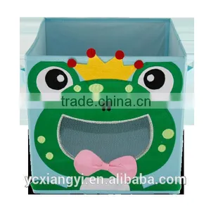 Blue Cartoon Animal Fabric Book Toys Sundries Kids Folding Storage Drawers thumbnail-4