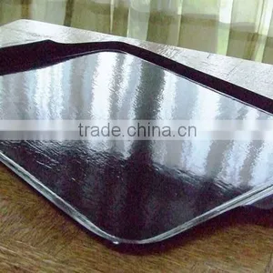 Black Rectangular Non-Slip Wooden Food Tray, Food Tray, Serving Tray, Hotel/Restaurant Display Tray, Household Tray thumbnail-1