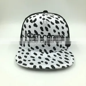 Customize Flat Bill Half Mesh Snapback Hats thumbnail-3
