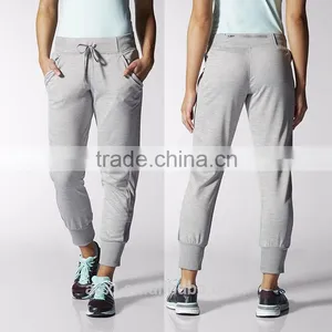 Hot Sale Polyester French Terry Zipper Pockets Sportswear Fitness Women Running Pants thumbnail-1