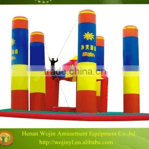 Exciting Inflatable Five Pillars Bungee Jumping Fantastic Sport Game for Adults thumbnail-1
