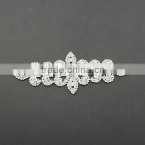 Wholesale High Style Elegant Design Bridal Applique Crystal Embellishments Rhinestone Appliques thumbnail-1