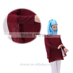 2016 Latest Design Chiffon Muslim Women Tops Islamic Tops Blouse thumbnail-2
