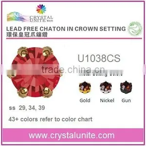 U1038CS Original China Crystal Unite Lead Free Chaton in Crown Setting, Sew on Stone thumbnail-1