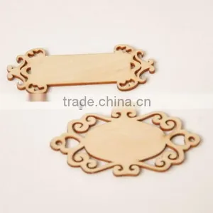 Wood Veneer Labels, Wooden Flourish Scrapbooking Card Craft Embellishments thumbnail-1