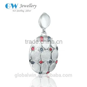 Royal Silver Pendant CZ Stones 925 Silver Charm European Jewellery Gift for Party Hancraft Charm PETY030 thumbnail-1