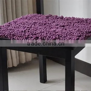 100% Polyester Chenille Design and Plain Partern Chair Mat thumbnail-2