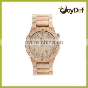 2016 Newest Eco Friendly Maple Wooden Unisex Watch With Japan Calendar Movement thumbnail-6