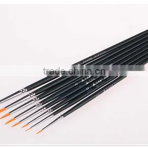 Hot Selling Wooden Hair Brush With Nylon Paint Brush Set thumbnail-2
