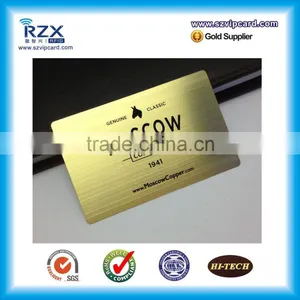 Custom Design CR 80 Size Printable Gold Metal Business Card With Contact Chip or Magnetic Stripe thumbnail-5